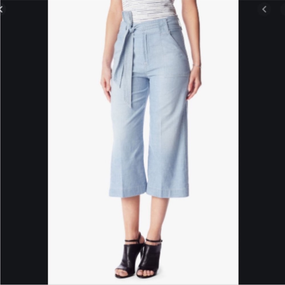 7 for all Mankind Belted Crop Gauchos Culottes Pants